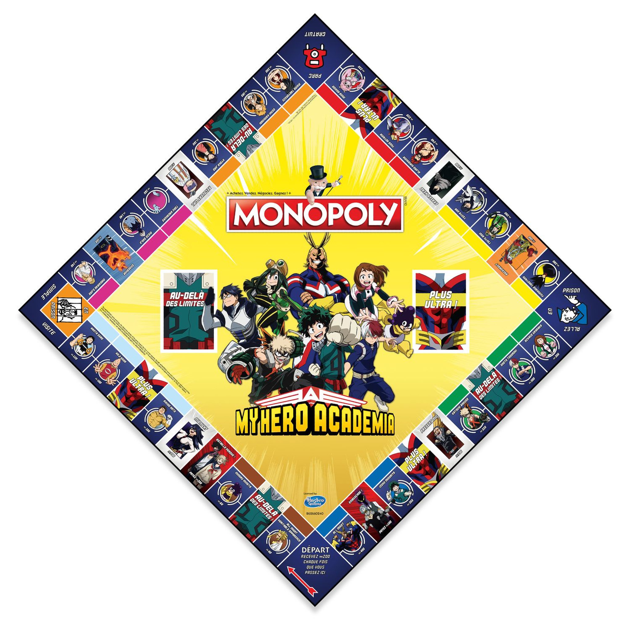 Voir la diapositive 3 :  WINNING MOVES Jeu Monopoly My Hero Academia