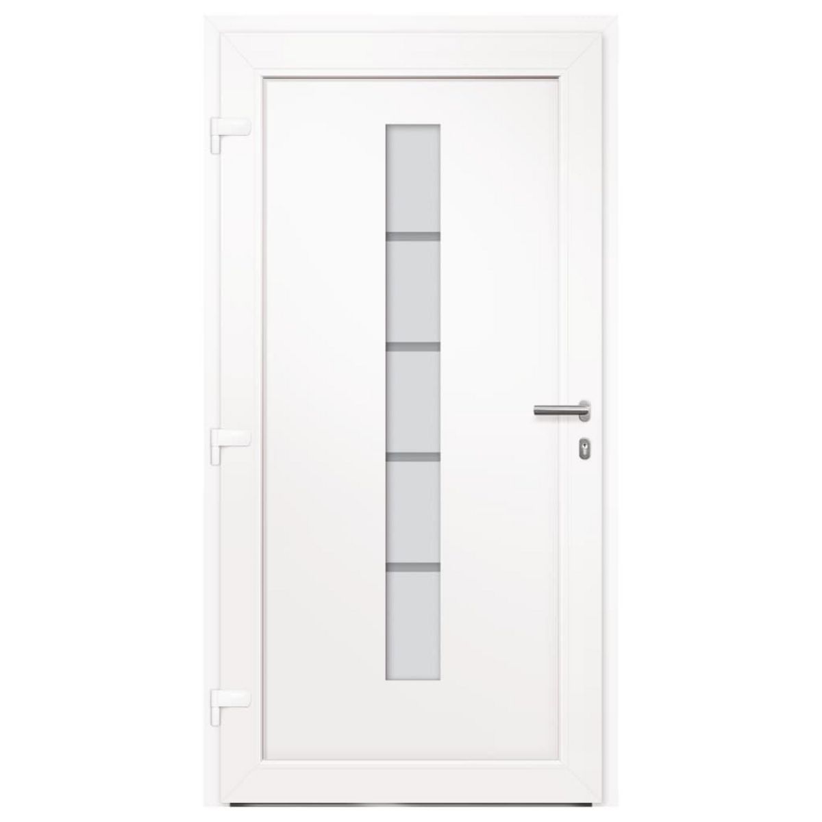 VIDAXL Porte d'entree Aluminium et PVC Blanc 110x210 cm