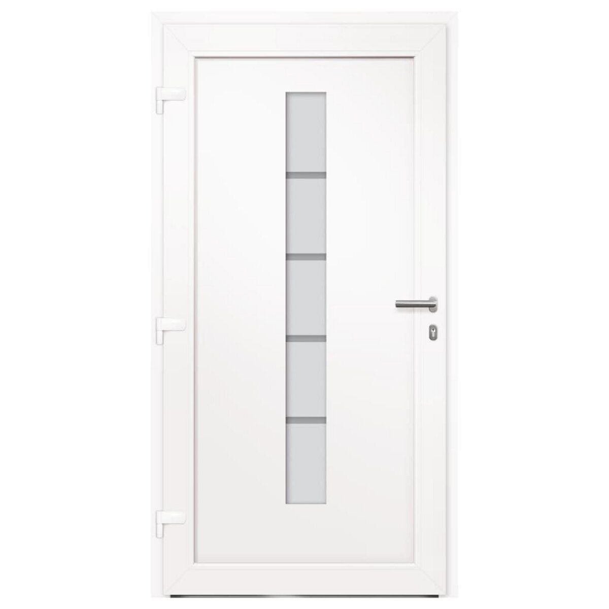 VIDAXL Porte d'entree Aluminium et PVC Blanc 110x210 cm