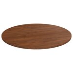 VIDAXL Dessus de table rond Marron fonce Ø90x1,5cm Chene massif traite