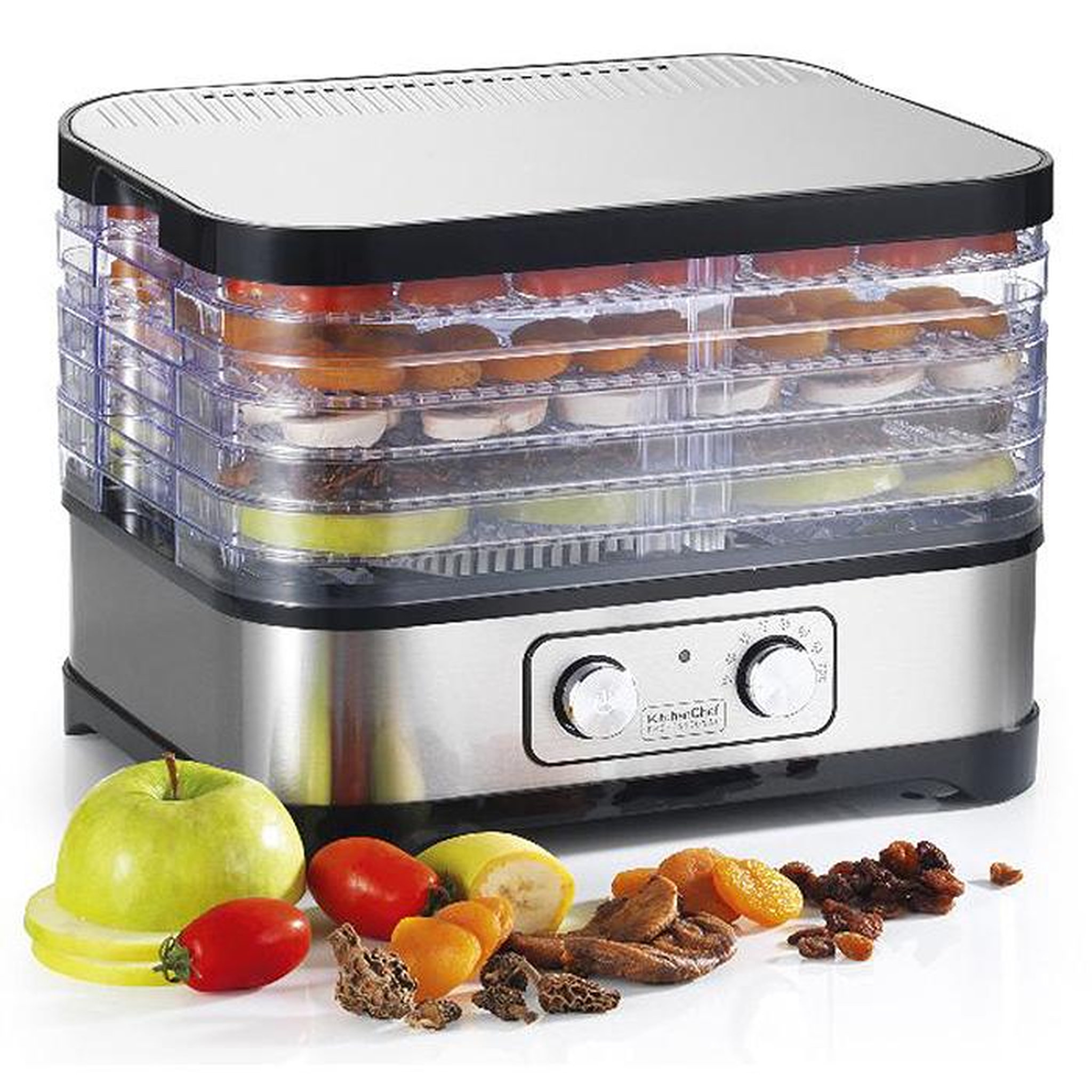 Voir la diapositive 3 : Kitchen chef Déshydrateur fruits et légumes 5 plateaux 400w - SECCO.5.MECA