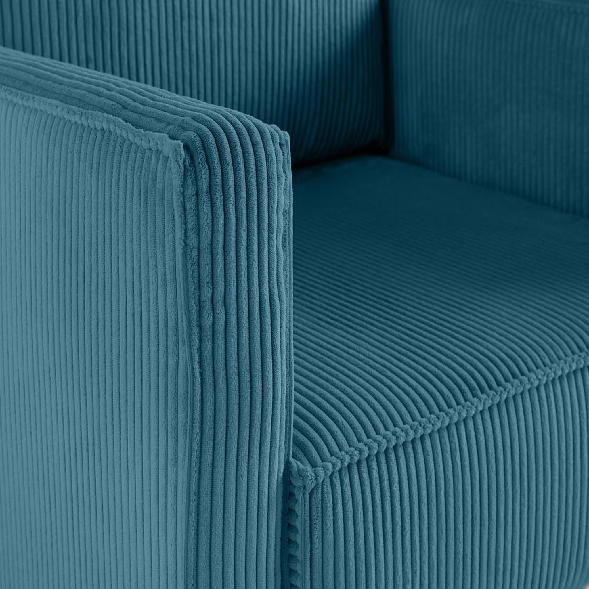 Voir la diapositive 5 : LISA DESIGN Charlie - fauteuil - pieds hauts - en velours côtelé