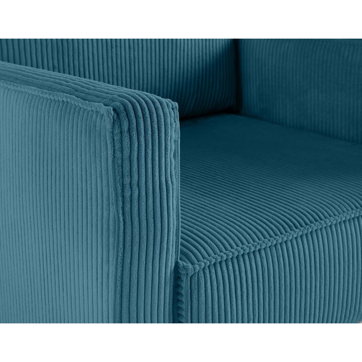 LISA DESIGN Charlie - fauteuil - pieds hauts - en velours côtelé