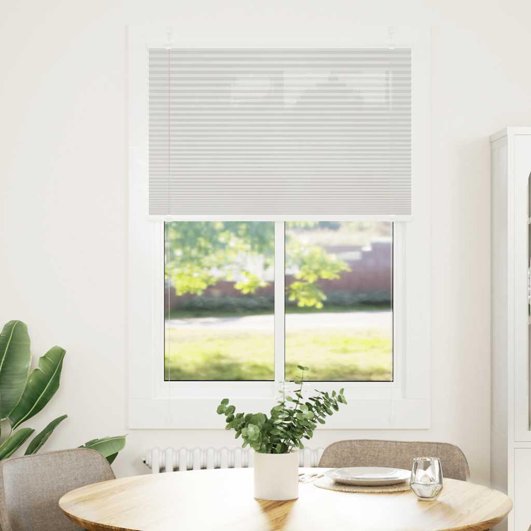 Voir la diapositive 2 : VIDAXL Store plisse gris clair 85x100 cm largeur du tissu 84,4 cm
