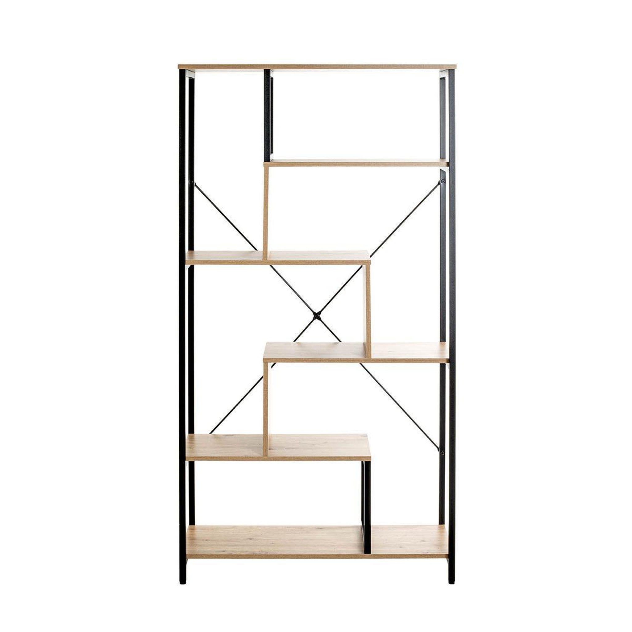 Voir la diapositive 2 : Paris Prix Étagère bibliothèque  miranda  163cm chêne & noir