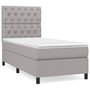Voir la diapositive 2 : VIDAXL Sommier a lattes de lit avec matelas Gris clair 80x200 cm Tissu