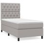 Voir la diapositive 2 : VIDAXL Sommier a lattes de lit avec matelas Gris clair 80x200 cm Tissu