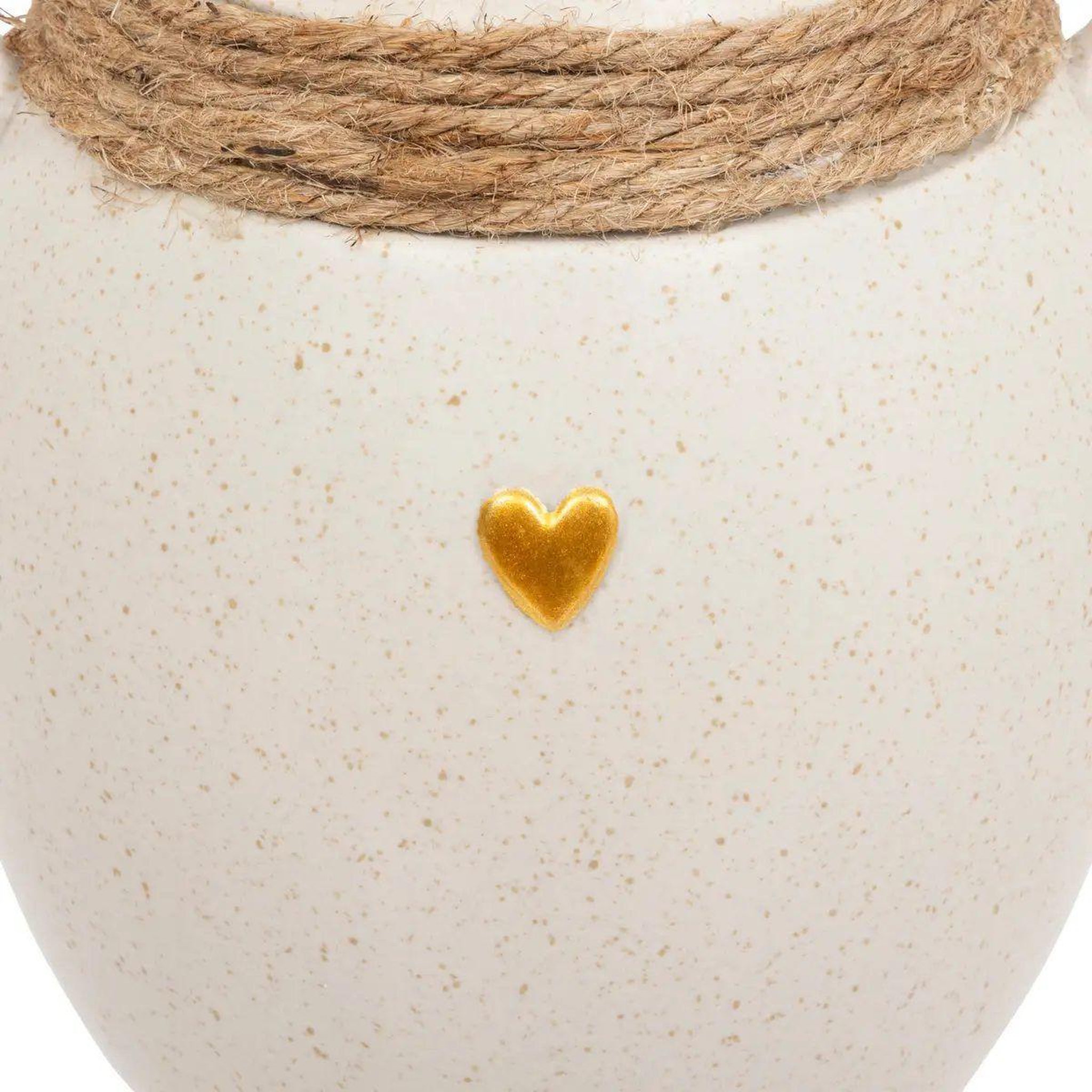 Voir la diapositive 2 : ATMOSPHERA Vase déco avec corde  the floral  22cm blanc
