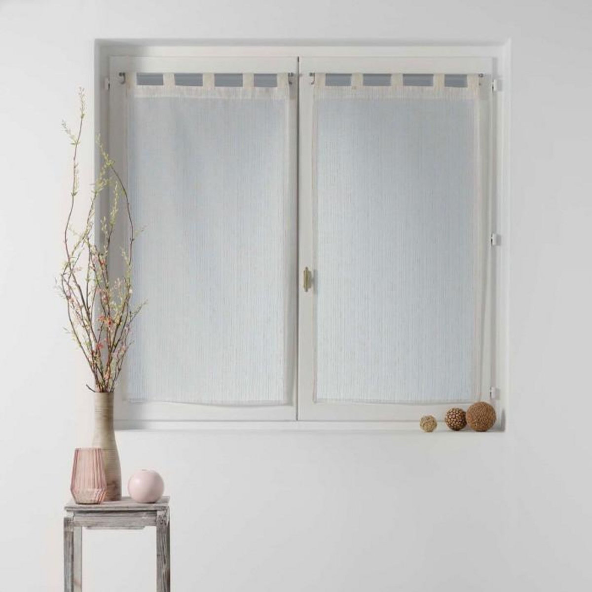 Paris Prix Paire de Voilages  Marla  60x90cm Beige