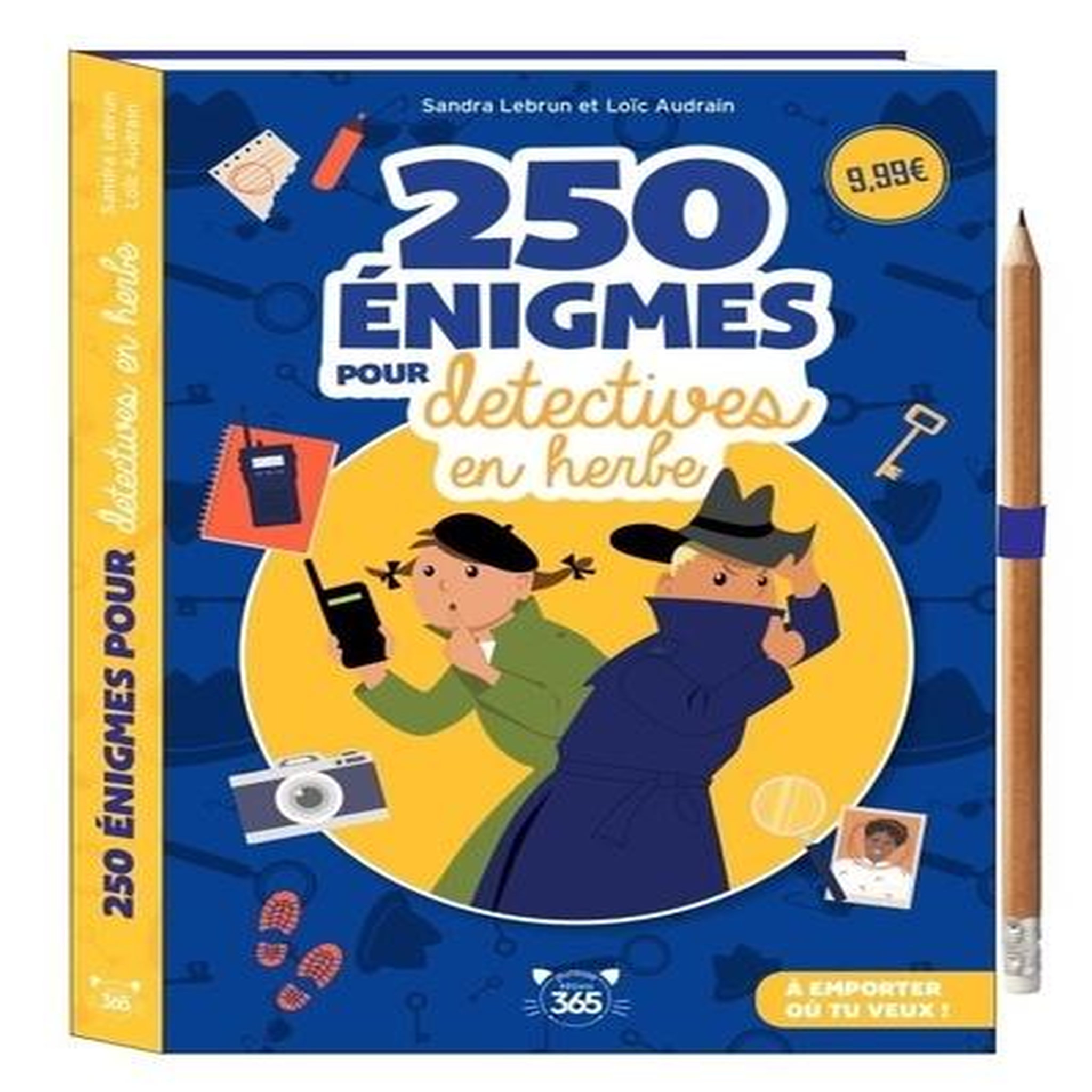 250 ENIGMES POUR DETECTIVES EN HERBE. AVEC 1 CRAYON OFFERT , Lebrun Sandra