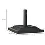 Voir la diapositive 3 : OUTSUNNY Pied de parasol carré base de lestage résine aspect rotin tressé poids net 12 Kg noir