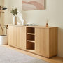 Voir la diapositive 4 : HOMIFAB Buffet 3 portes bois/frêne 180 cm - Odda