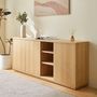 Voir la diapositive 4 : HOMIFAB Buffet 3 portes bois/frêne 180 cm - Odda
