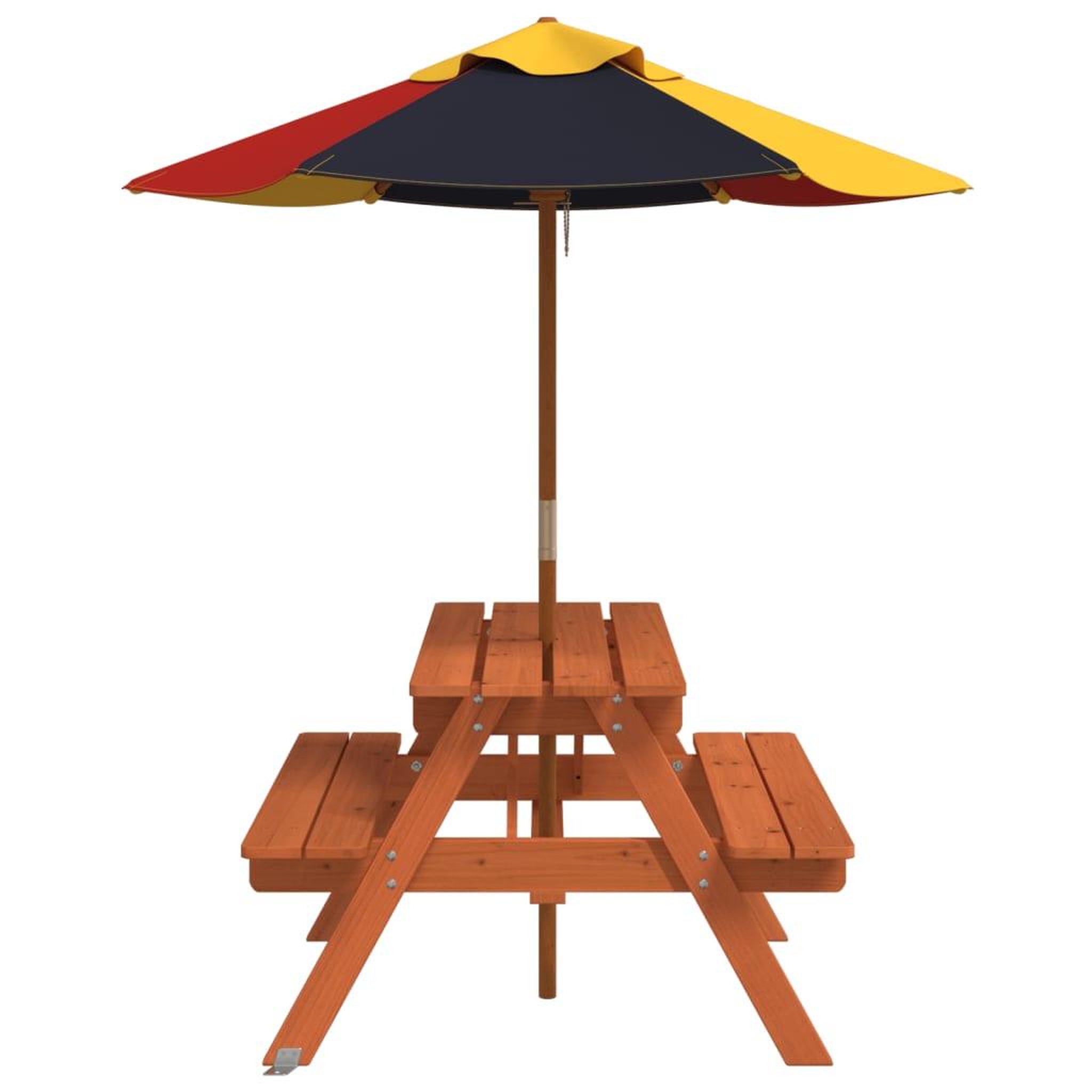 Voir la diapositive 4 : VIDAXL Table de pique-nique pour 4 enfants avec parasol bois de sapin