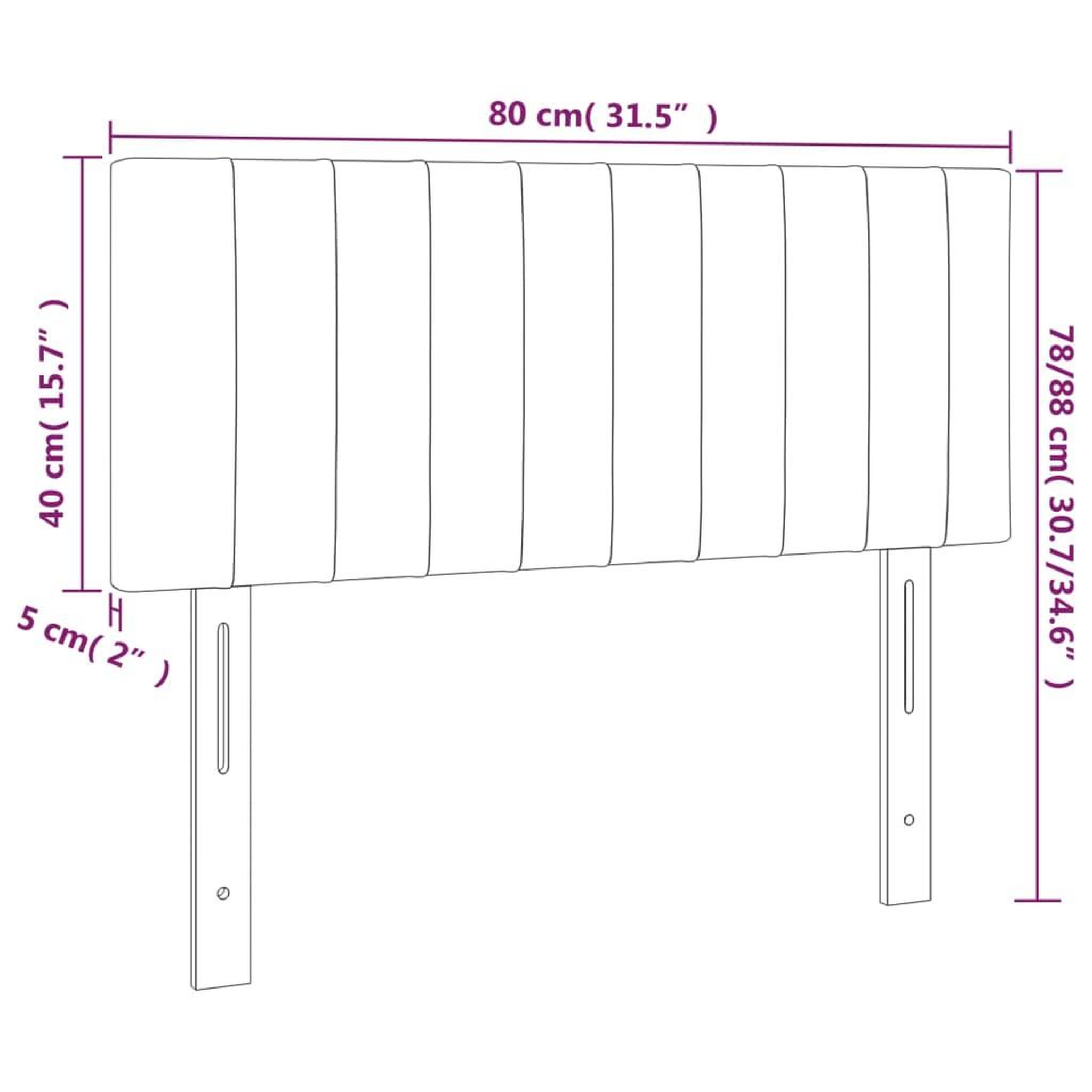 Voir la diapositive 6 : VIDAXL Tete de lit a LED Vert fonce 80x5x78/88 cm Velours