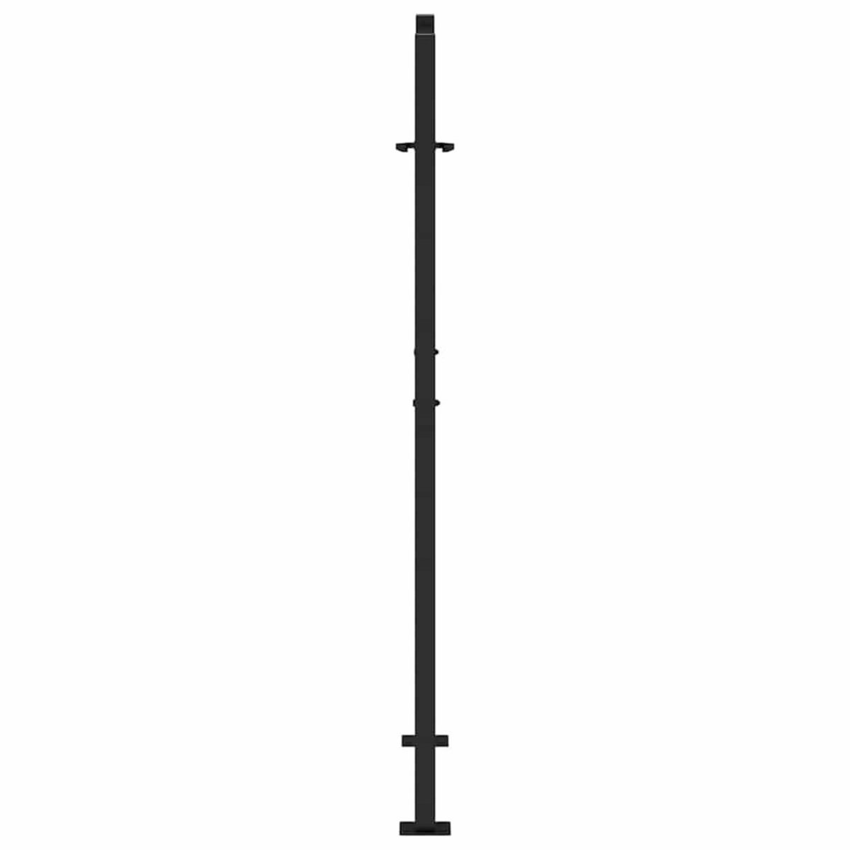 VIDAXL Portail de jardin noir 105x155 cm acier conception de vagues