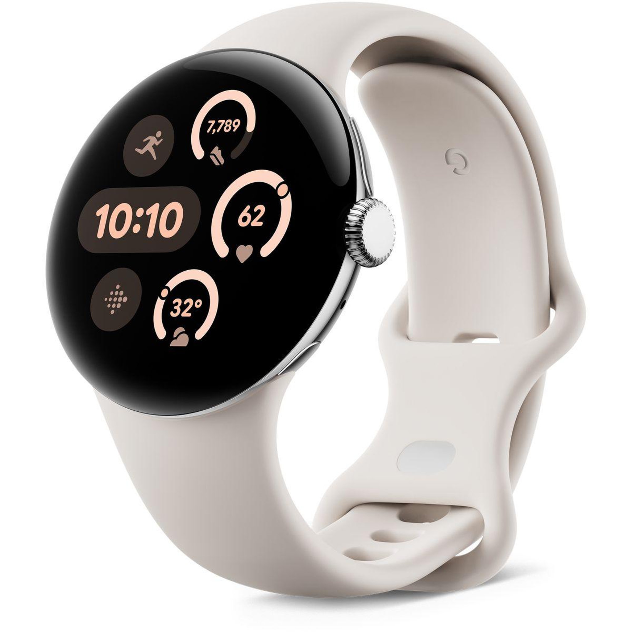 Voir la diapositive 1 : GOOGLE Montre connectée Pixel Watch 3 41mm Argent Poli Bluetooth