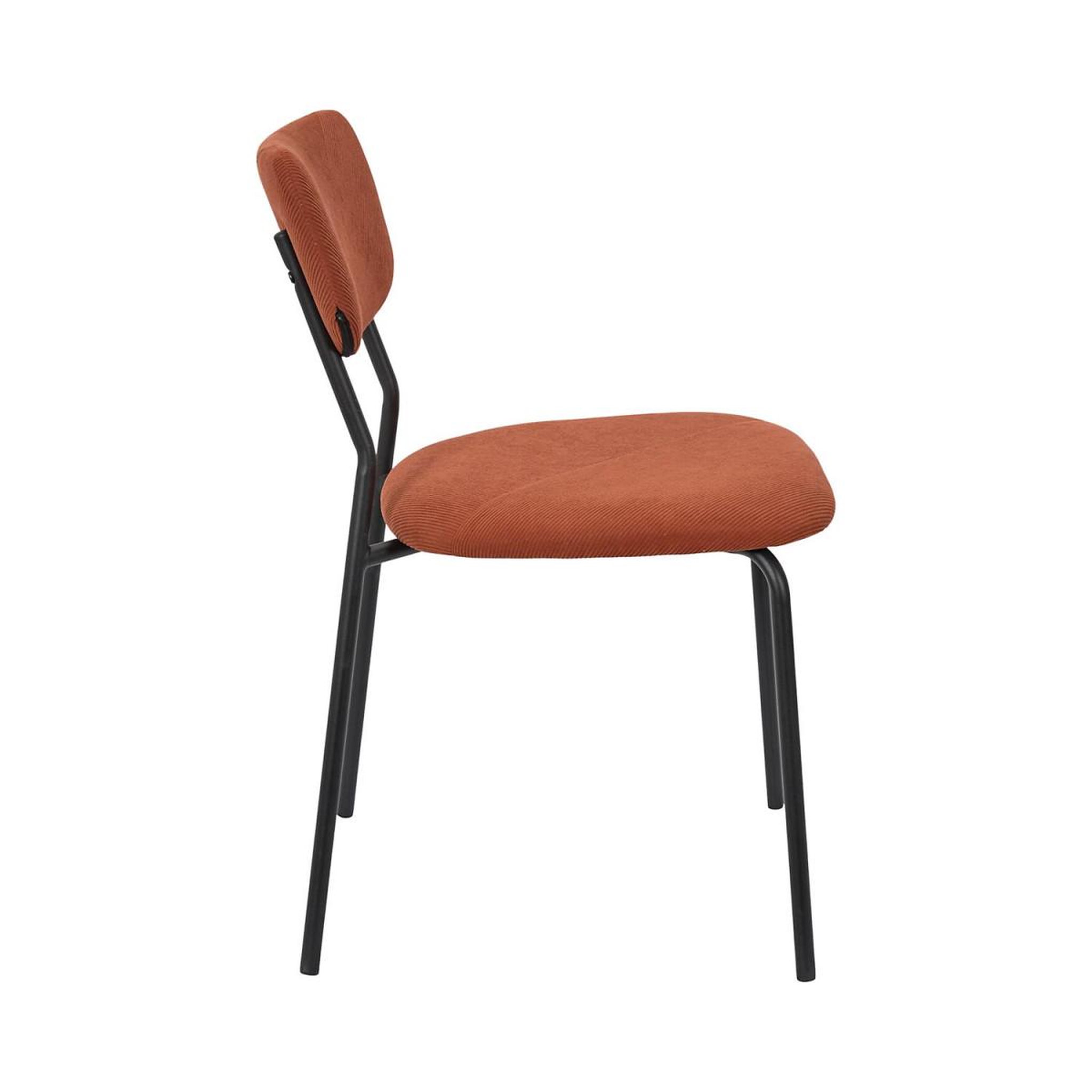 Voir la diapositive 4 : The Home Deco Factory Lot de 4 chaises côtelées  jules  78cm terracotta