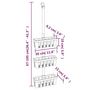 Voir la diapositive 6 : VIDAXL Etagere de douche suspendue 30x15x(67-105) cm aluminium