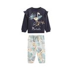 Petit Béguin Ensemble bébé sweat-shirt et pantalon en molleton Holamuchacha. Coloris disponibles : Bleu