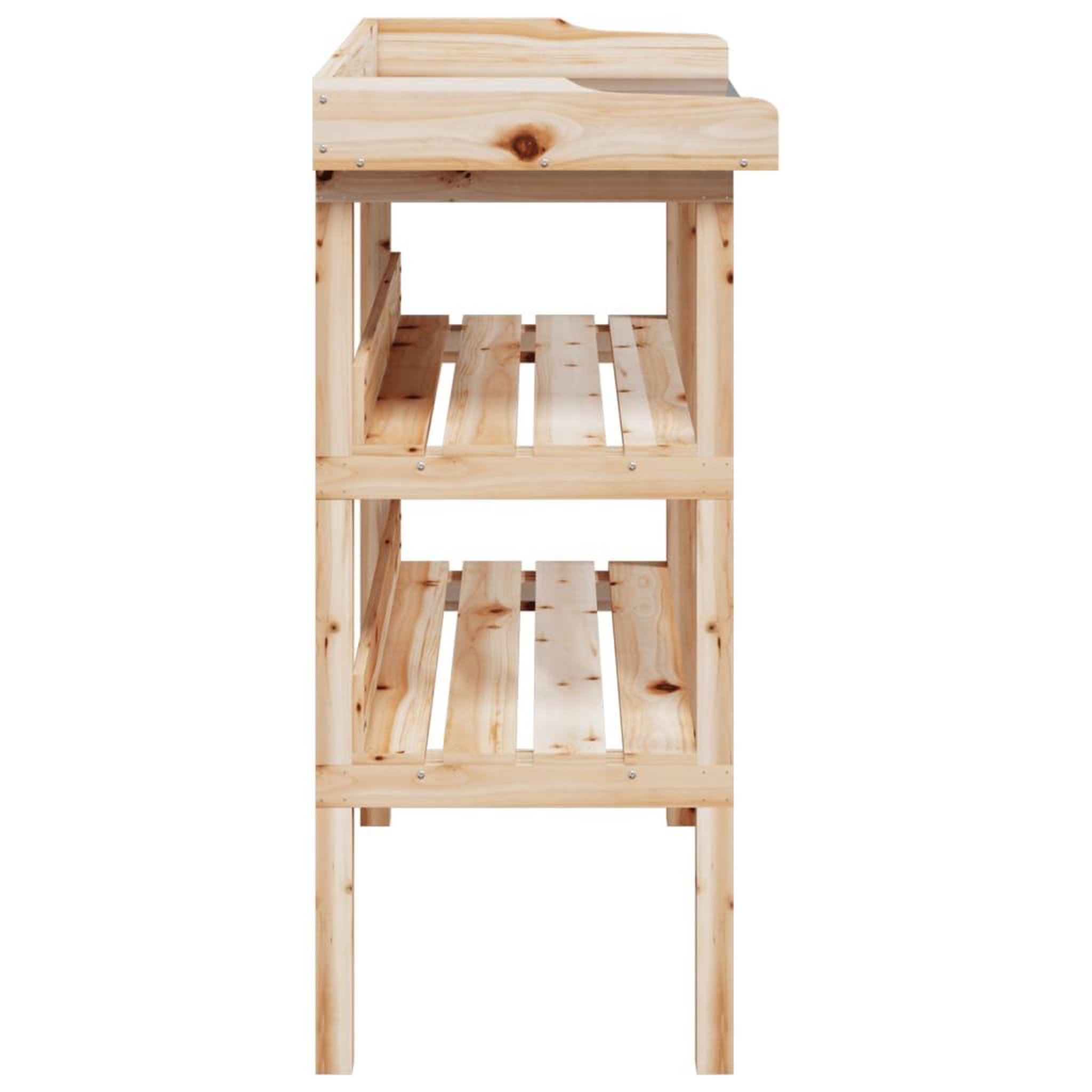 Voir la diapositive 5 : VIDAXL Table a plantes avec etageres 78x38x82,5cm bois de sapin solide