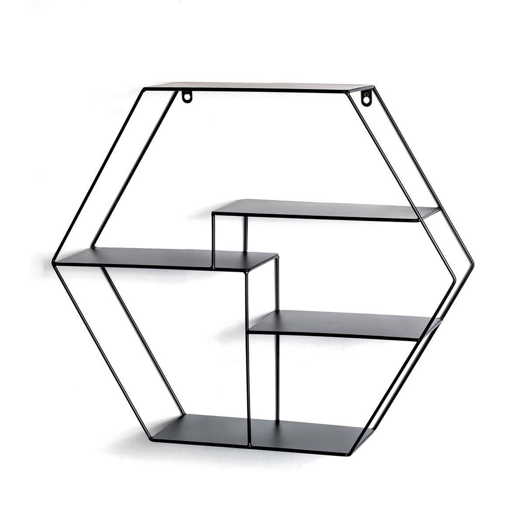 Voir la diapositive 2 : Paris Prix Étagère murale 3 niveaux  inaya  61cm noir