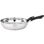 BAUMALU Lot de 2 poêles inox 24 et 28 cm + poignée - 341960