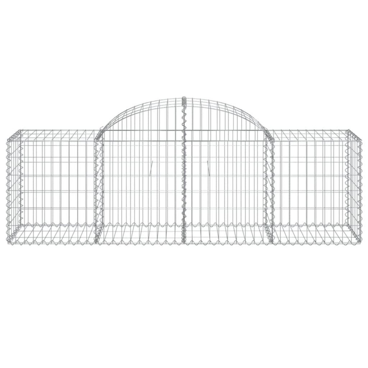 VIDAXL Panier de gabions arque 200x50x60/80 cm Fer galvanise