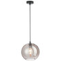 Voir la diapositive 2 : Paris Prix Lampe Suspension en Verre  Miroir  25cm Argent