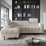 Voir la diapositive 4 : BEST MOBILIER Elisa - canapé d'angle gauche 5 places convertible avec coffre et têtières réglables en tissu bouclette