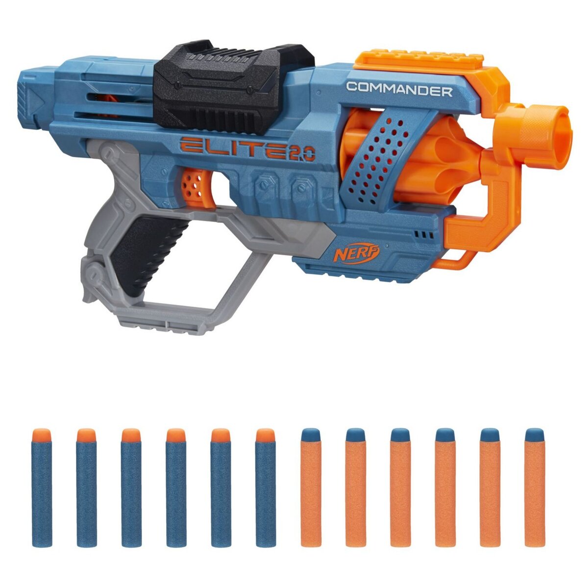 HASBRO Pistolet Nerf Elite 2.0 Commander RD-6 et Fléchettes Nerf Elite Officielles