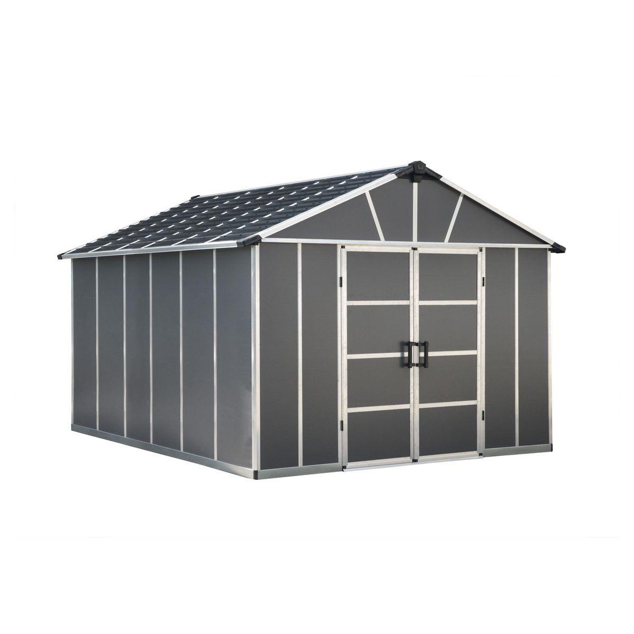 Voir la diapositive 2 : Canopia by PALRAM Abri de jardin métal - Avec plancher - 11,3m² - YUKON