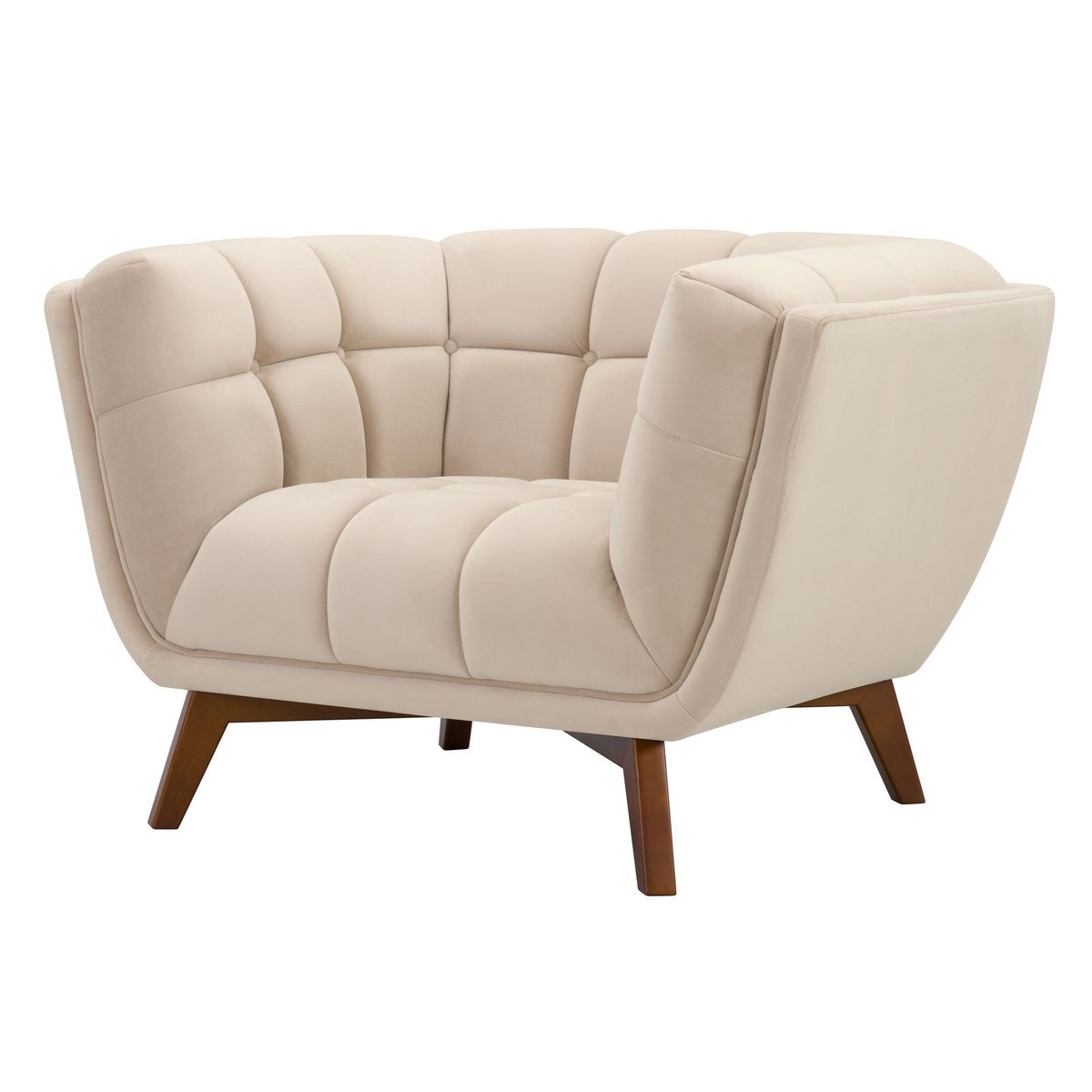 Rendez vous déco Fauteuil en velours vert foncé - Mona