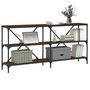 Voir la diapositive 3 : VIDAXL Table console chene marron 160x30x75cm bois d'ingenierie et fer