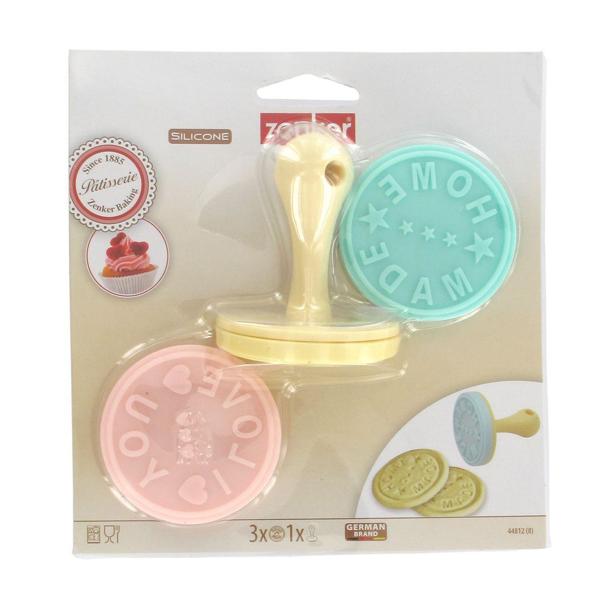 Voir la diapositive 5 : ZENKER Lot de 3 tampons à pâtisserie pour biscuits zenker
