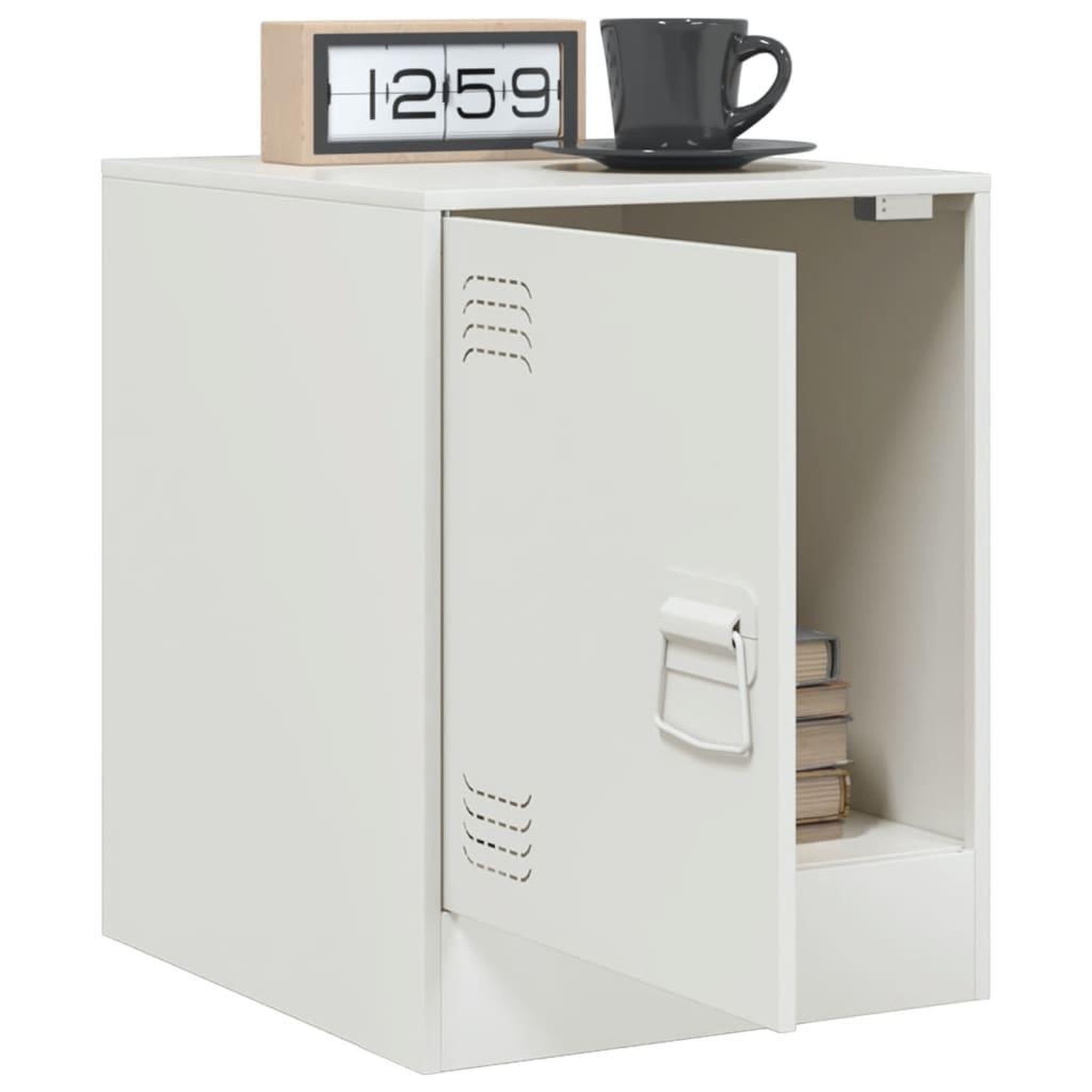 Voir la diapositive 5 : VIDAXL Table de chevet blanc 34,5x39x44 cm acier