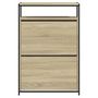 Voir la diapositive 5 : VIDAXL Armoire a chaussures chene sonoma 75x34x112cm bois d'ingenierie