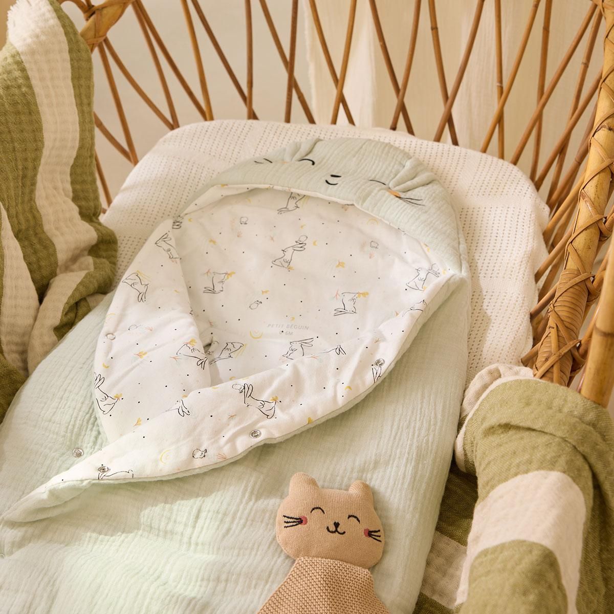 Petit Béguin Nid d'ange en gaze de coton Hello Baby