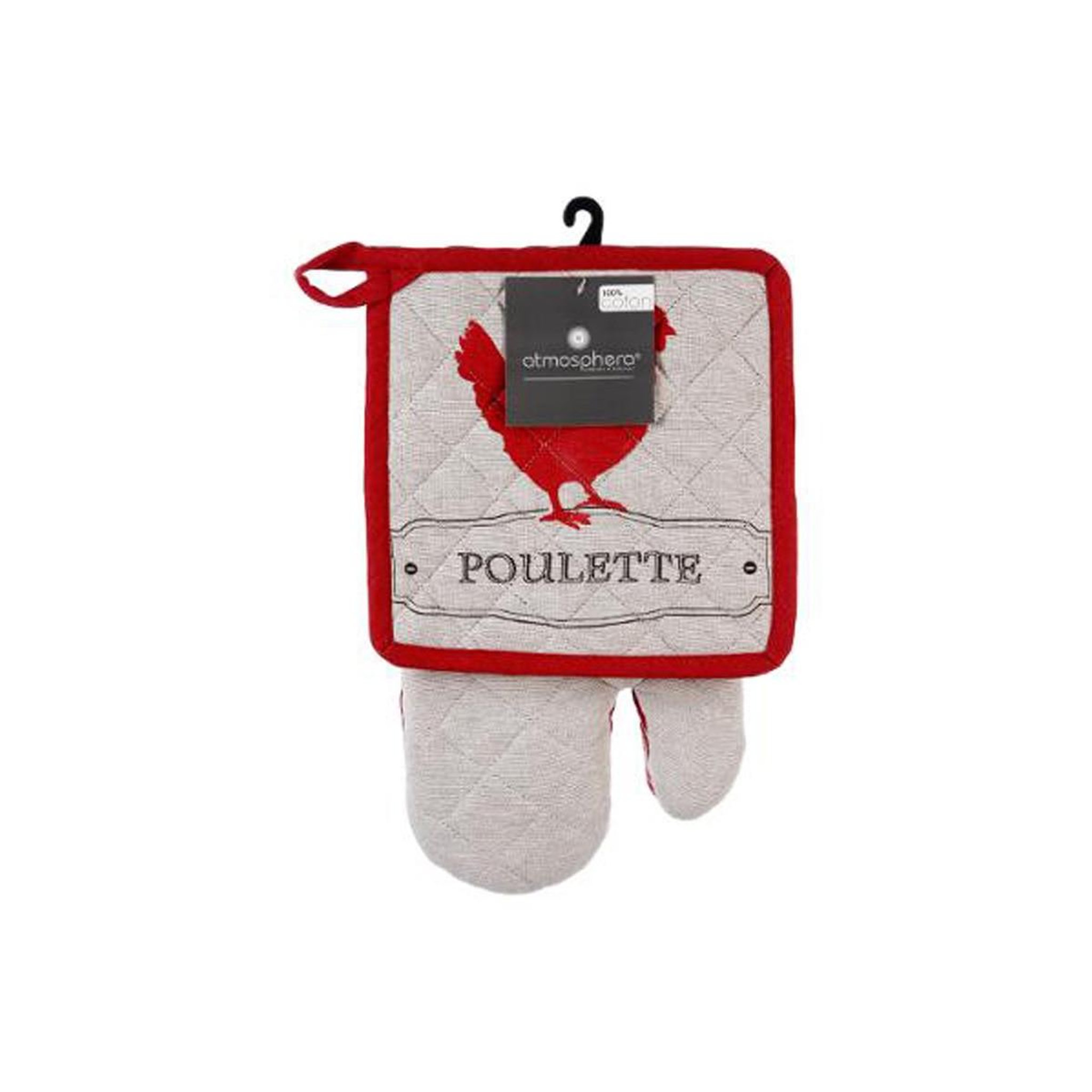 Voir la diapositive 2 : ATMOSPHERA Gant & manique  poulette  33cm multicolore