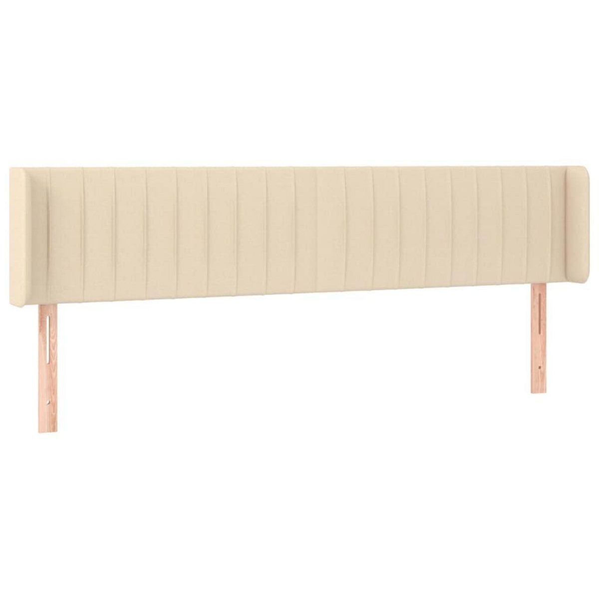 VIDAXL Tete de lit avec oreilles Creme 203x16x78/88 cm Tissu