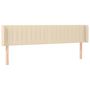 Voir la diapositive 2 : VIDAXL Tete de lit avec oreilles Creme 203x16x78/88 cm Tissu