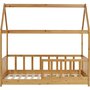 Voir la diapositive 4 : Habitat et Jardin Lit cabane en bois pour enfant  Mila  - 90 x 190 cm - Marron