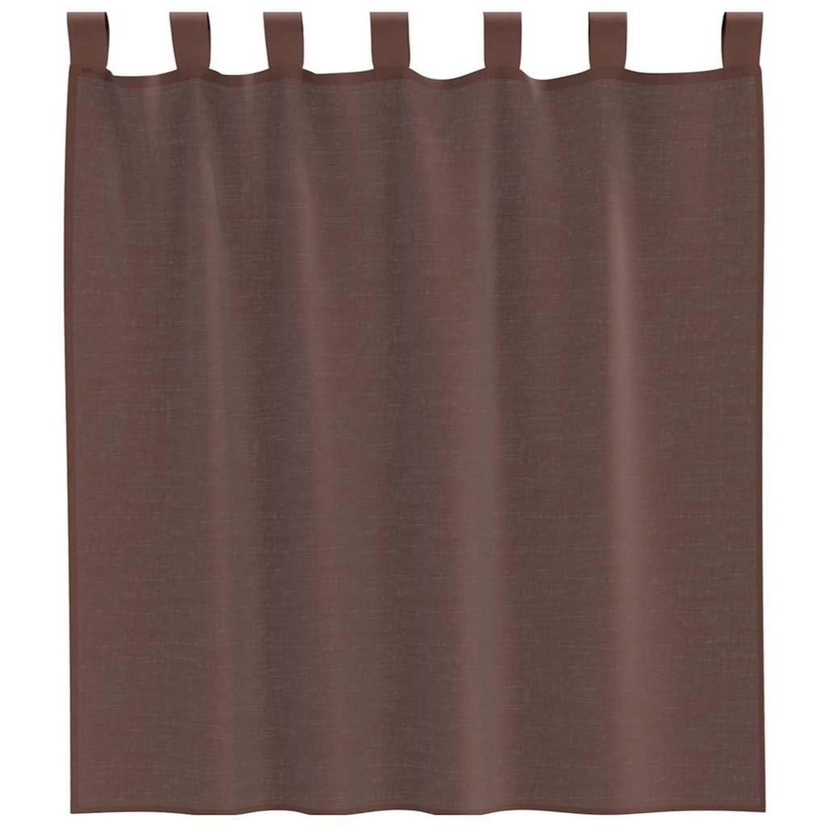 VIDAXL Rideaux en voile avec passe-tringles 2 pcs marron