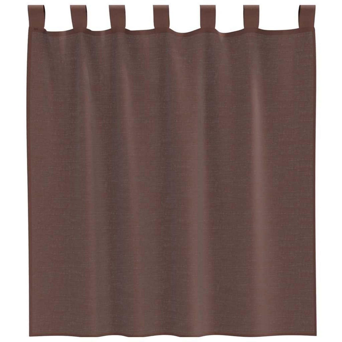 VIDAXL Rideaux en voile avec passe-tringles 2 pcs marron
