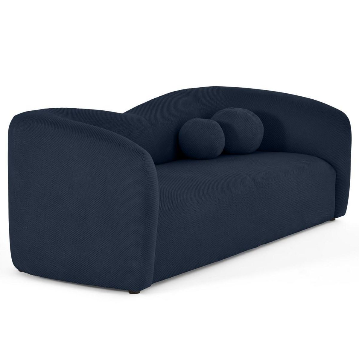 LISA DESIGN Charles - canapé droit 3 places en velours texturé