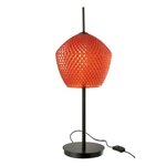 Paris Prix Lampe à Poser en Verre Design  Jenna  60cm Rouge