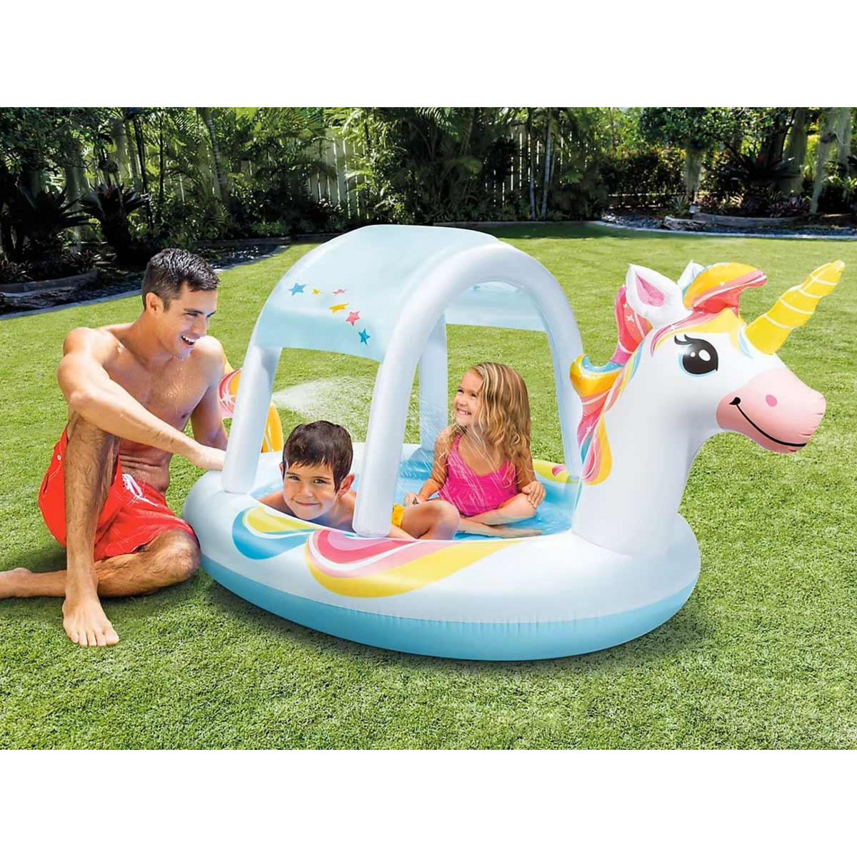 INTEX Piscine gonflable Licorne avec fontaine - Intex