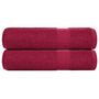 Voir la diapositive 1 : VIDAXL Serviettes de douche 2 pcs bordeaux 70x140cm 360g m² 100% coton