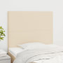 Voir la diapositive 1 : VIDAXL Tetes de lit 2 pcs Creme 100x5x78/88 cm Tissu