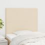 Voir la diapositive 1 : VIDAXL Tetes de lit 2 pcs Creme 100x5x78/88 cm Tissu